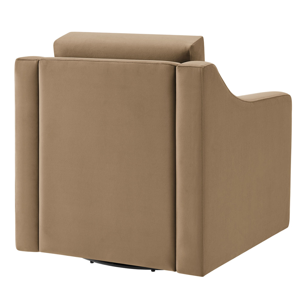 Liora Performance Velvet Armchair - Taupe