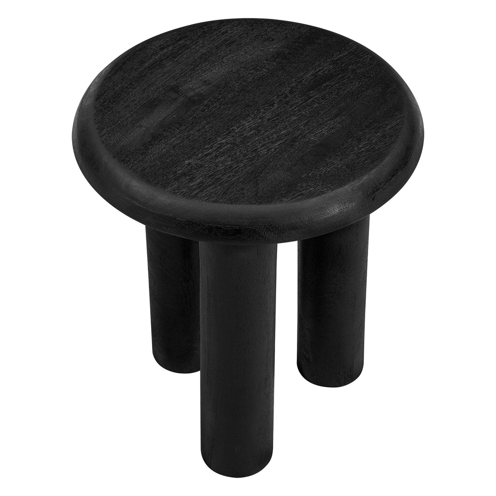 Mavina Mango Wood Side Table - Black