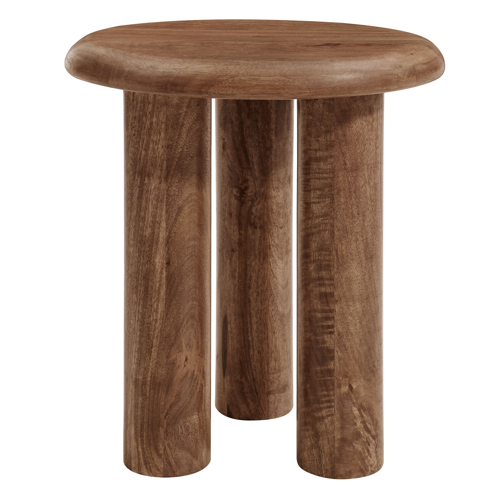Mavina Mango Wood Side Table - Walnut