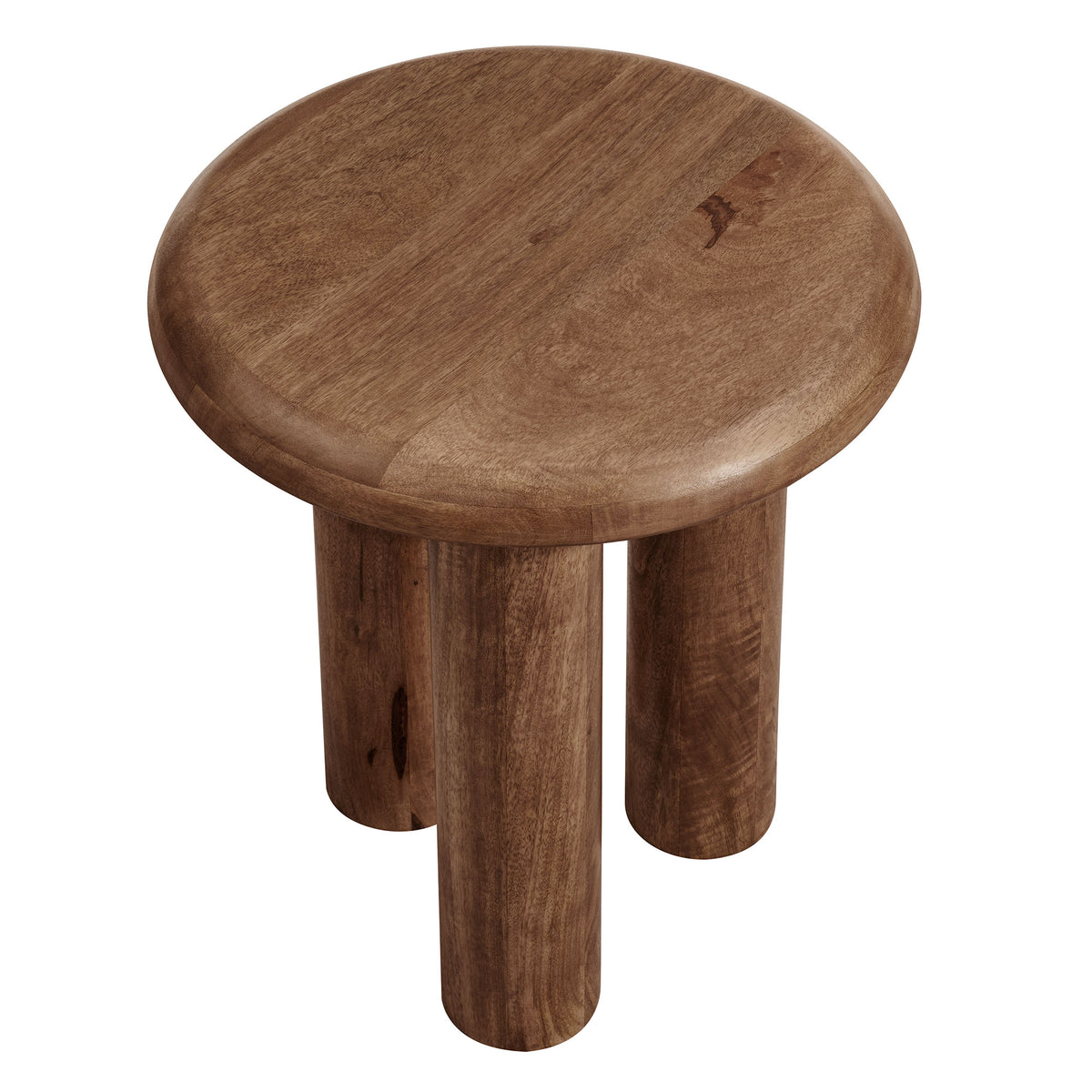 Mavina Mango Wood Side Table - Walnut
