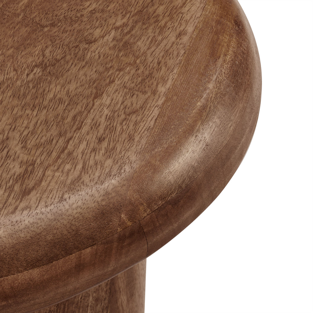 Mavina Mango Wood Side Table - Walnut
