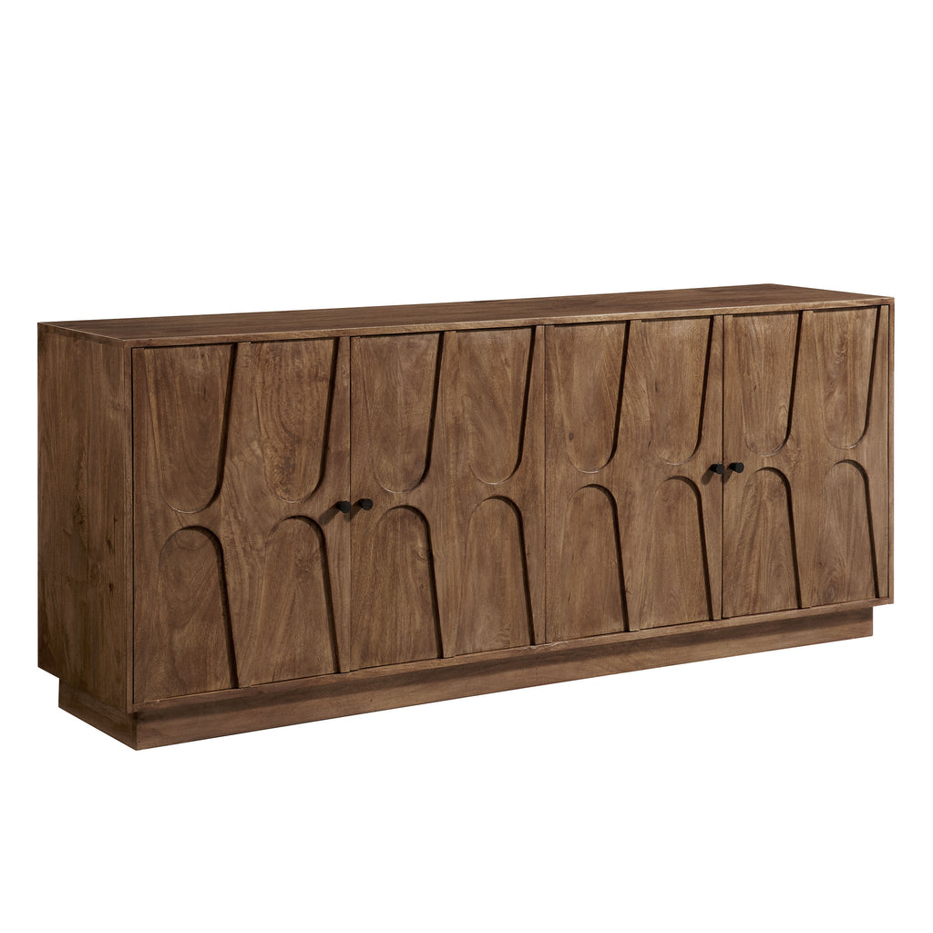 Veda 72" Mango Wood Sideboard Cabinet - Walnut