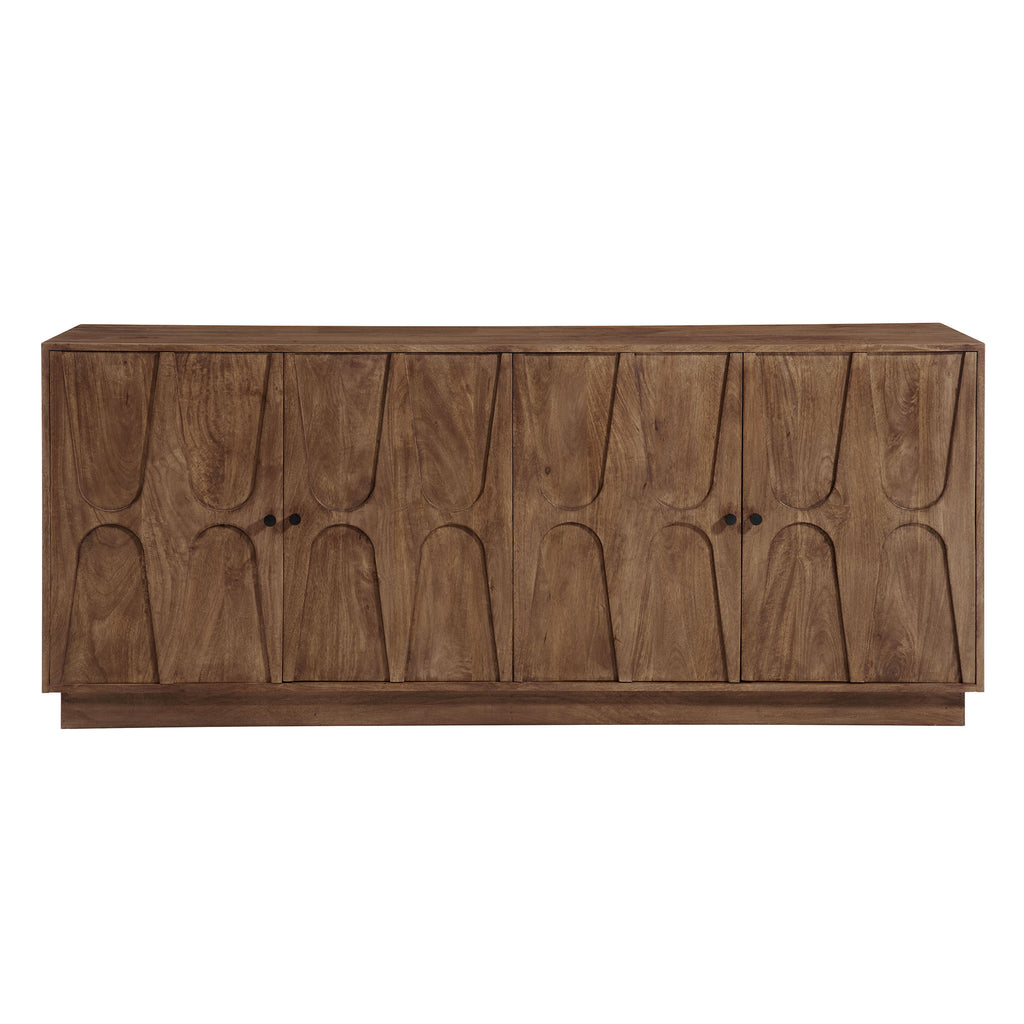 Veda 72" Mango Wood Sideboard Cabinet - Walnut