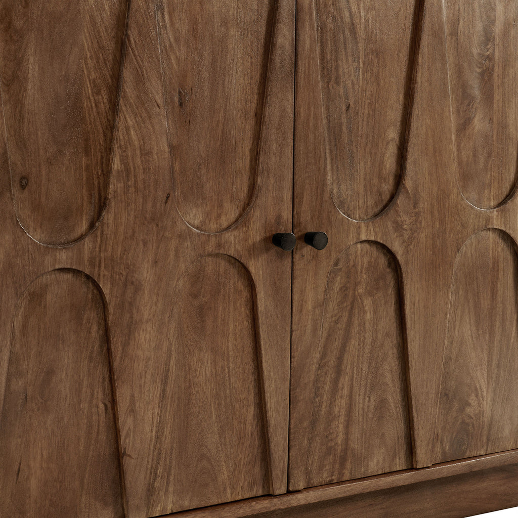 Veda 72" Mango Wood Sideboard Cabinet - Walnut