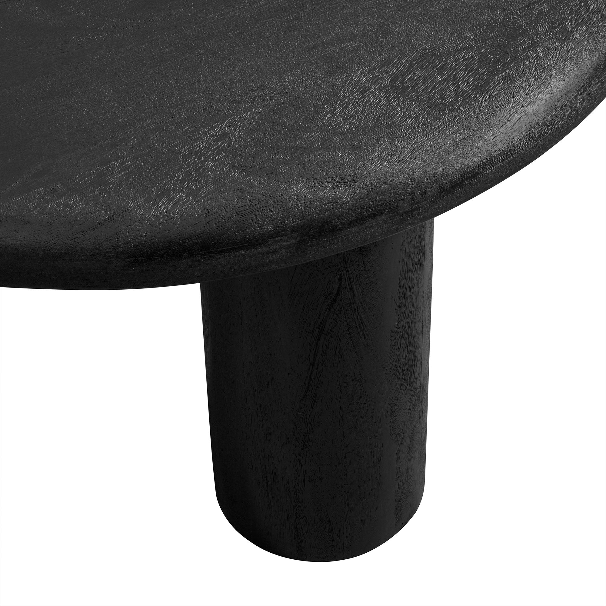 Mavina Round Mango Wood Coffee Table - Black
