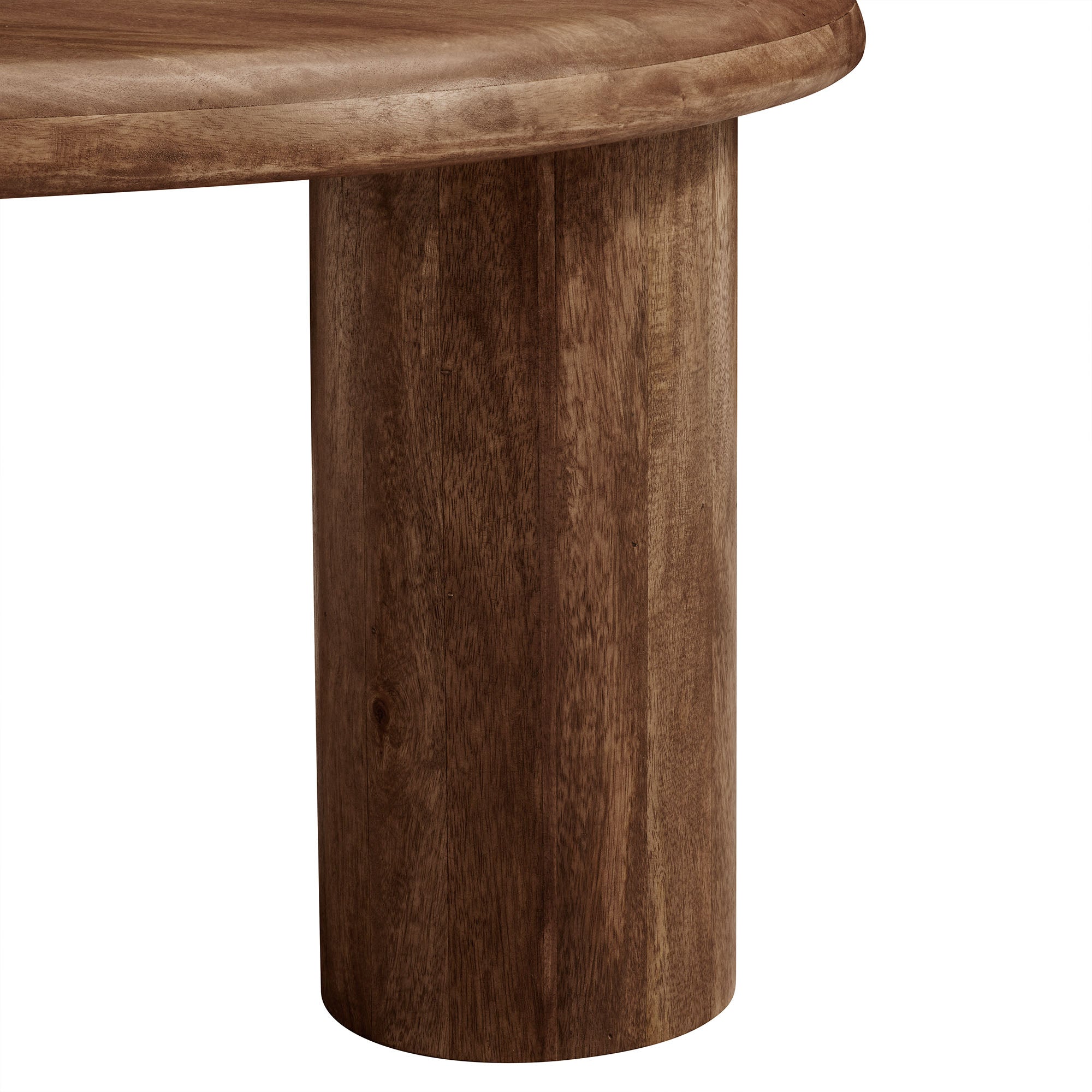 Mavina Round Mango Wood Coffee Table - Walnut