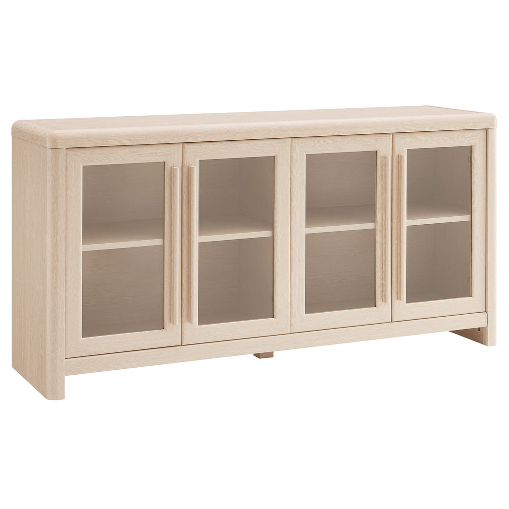 Evren 4-Door Sideboard Storage Display Cabinet - Ash