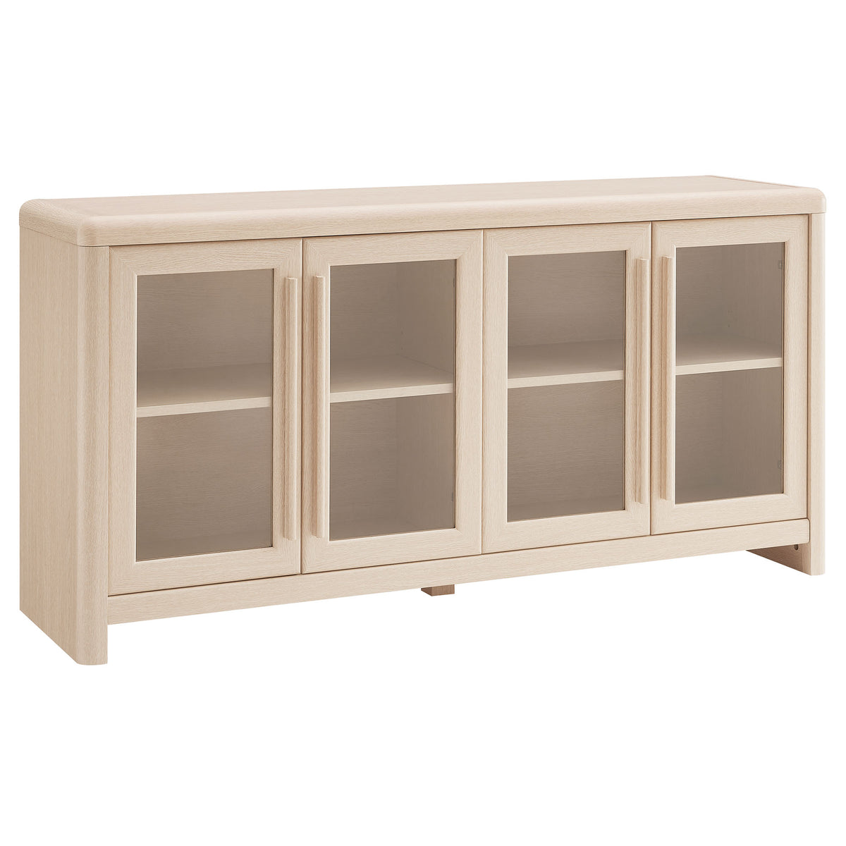 Evren 4-Door Sideboard Storage Display Cabinet - Ash