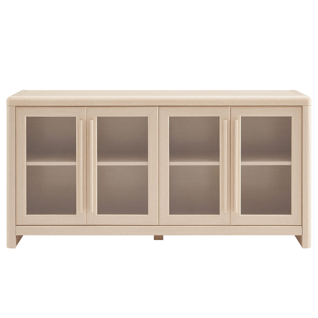 Evren 4-Door Sideboard Storage Display Cabinet - Ash