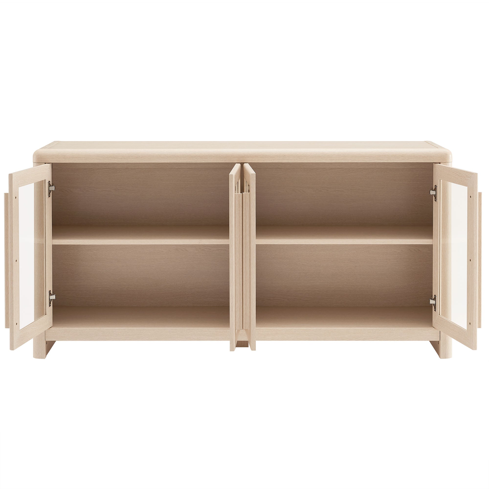 Evren 4-Door Sideboard Storage Display Cabinet - Ash