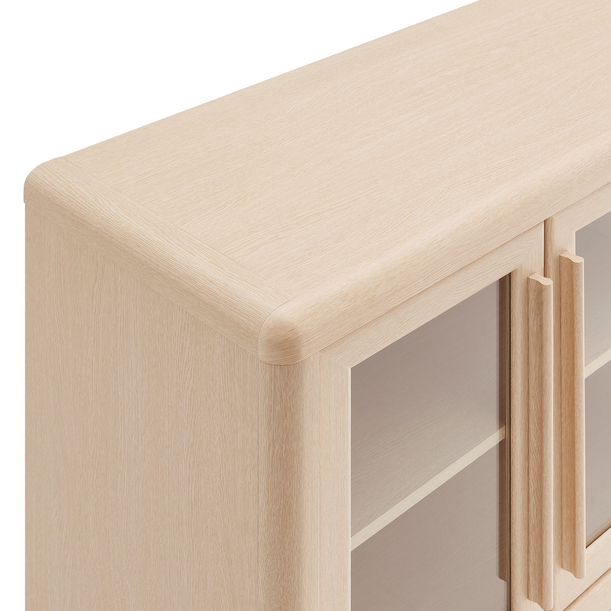Evren 4-Door Sideboard Storage Display Cabinet - Ash
