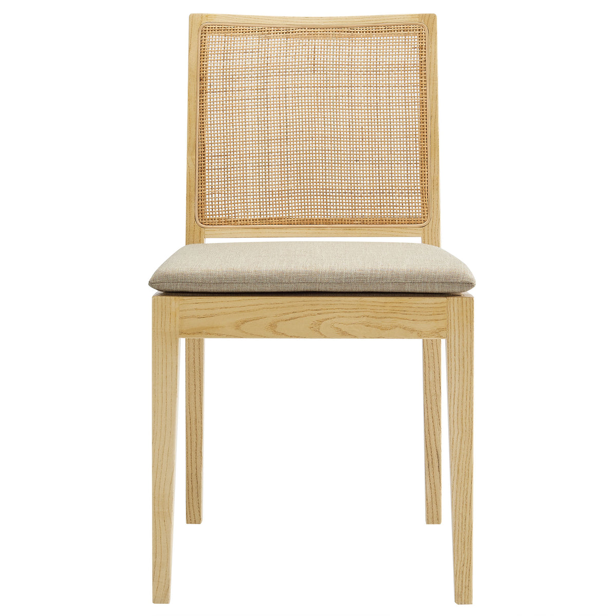 Ovard Wood and Rattan Dining Chair - Natural