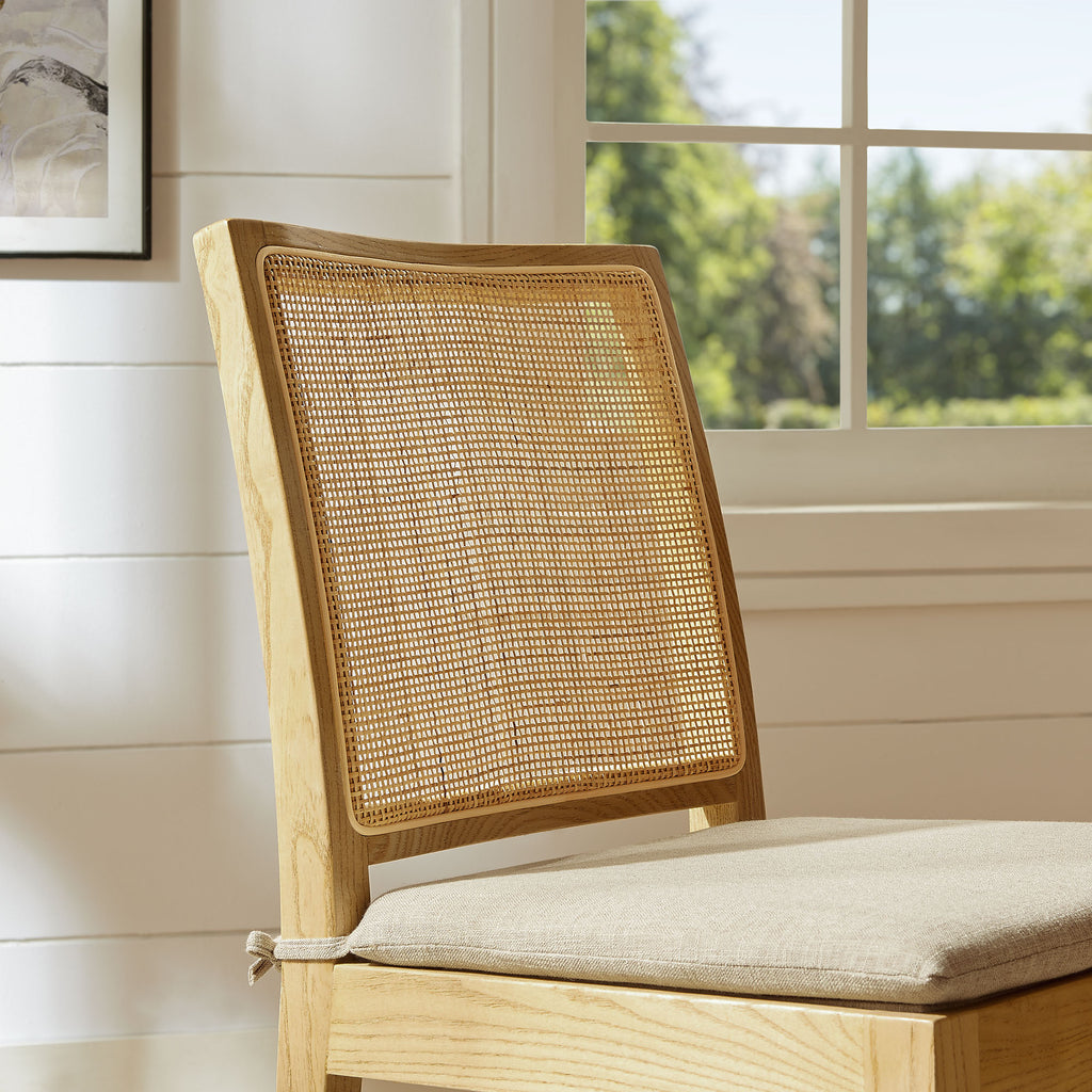 Ovard Wood and Rattan Dining Chair - Natural