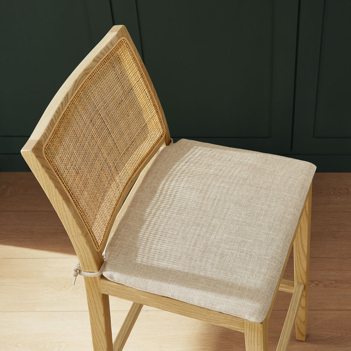 Ovard Wood and Rattan Bar Stool - Natural