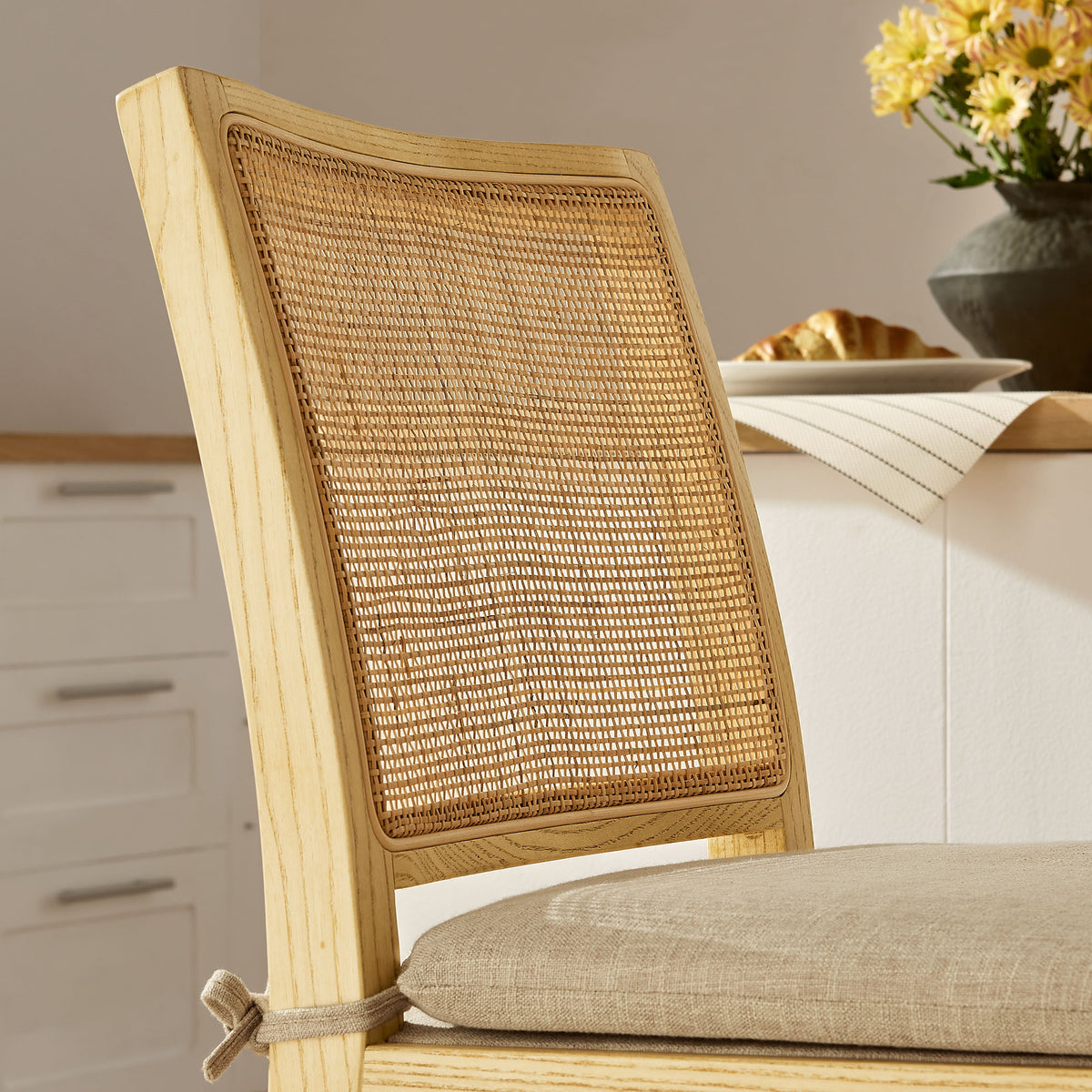 Ovard Wood and Rattan Counter Stool - Natural