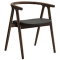 Henry Vegan Leather and Wood Dining Chair - Black
