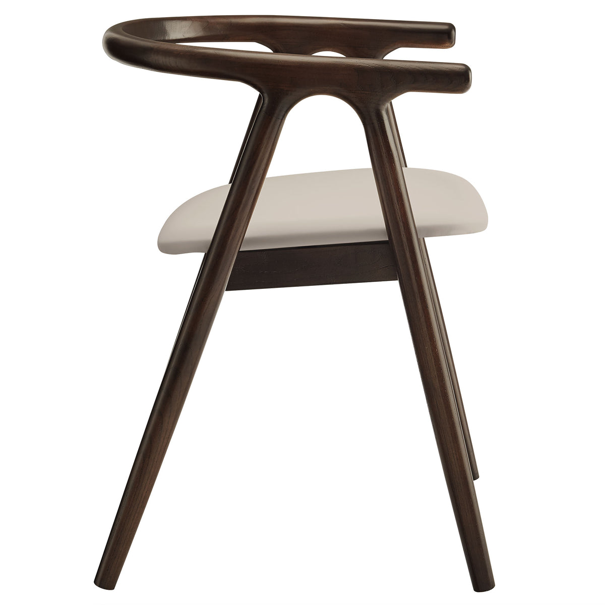 Henry Vegan Leather and Wood Dining Chair - Stone