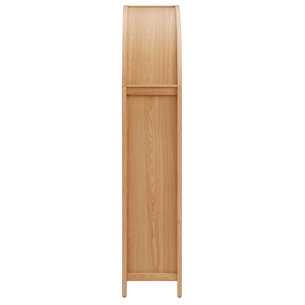 Calista 79" Tall Wide Rattan Arched Storage Cabinet - Natural