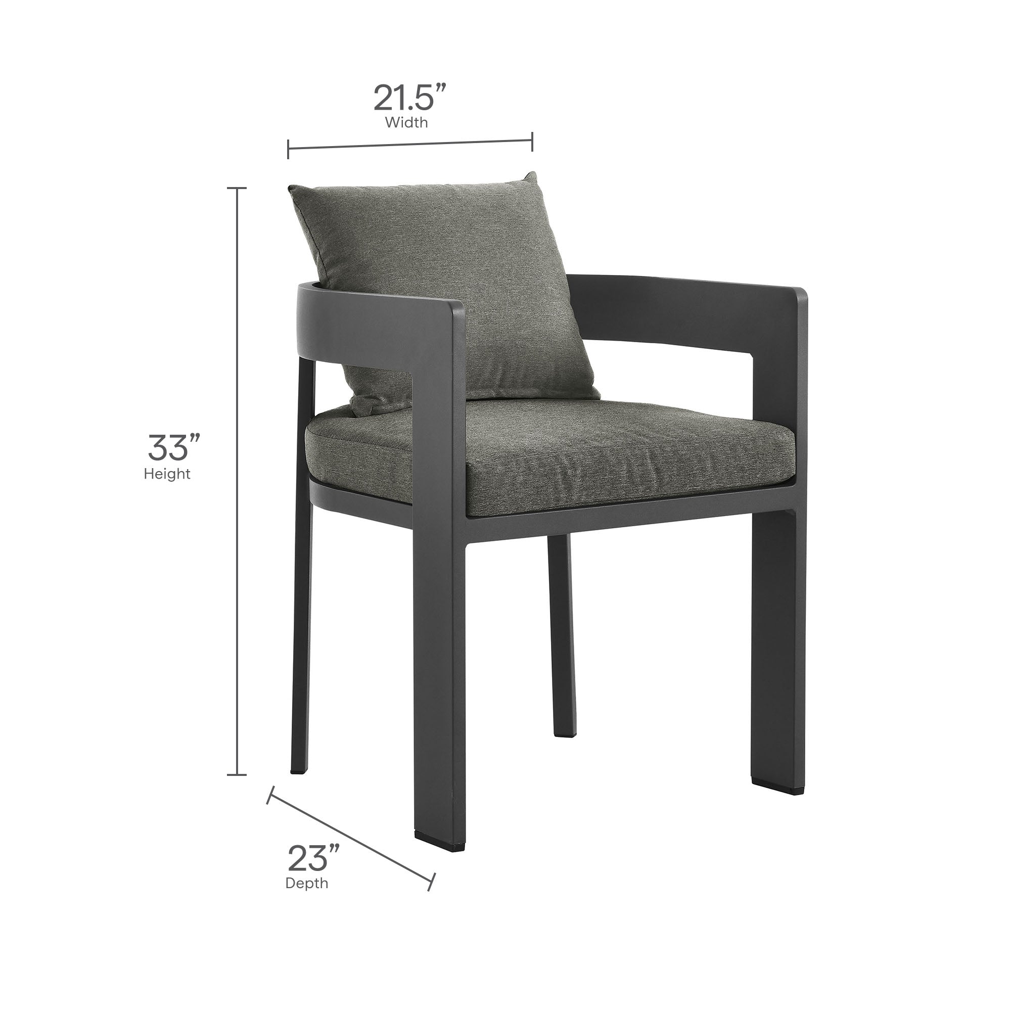 Tahoe 9-Piece Outdoor Patio Aluminum Dining Set With Extendable Table - Gray Charcoal