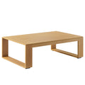 Lirienne Outdoor Patio Aluminum Faux Wood Coffee Table - Natural