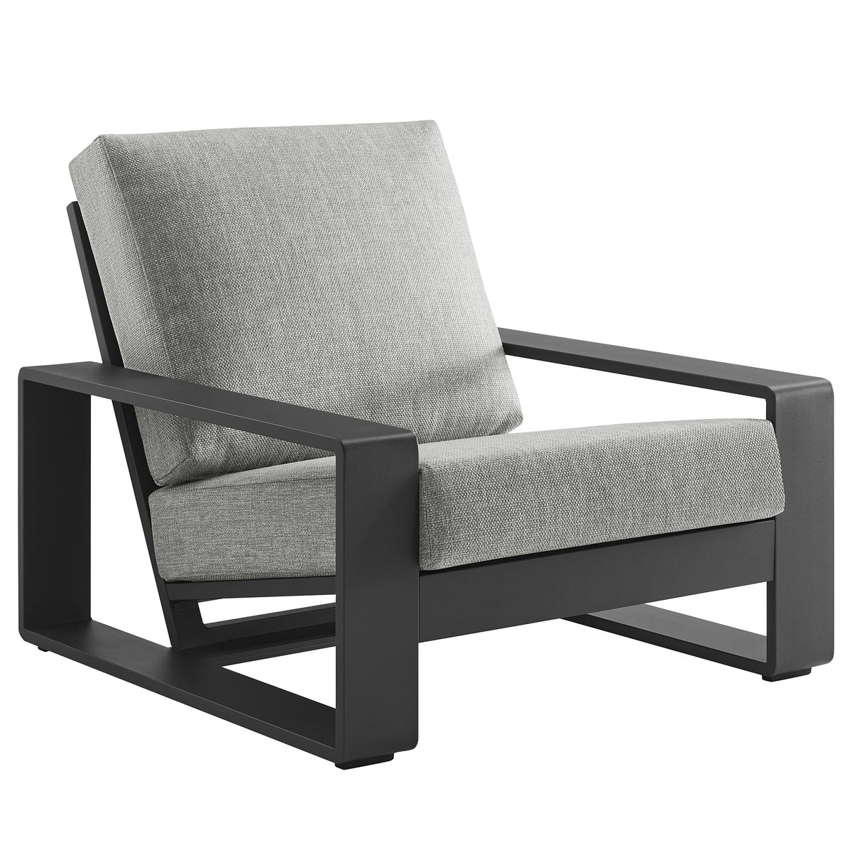 Lirienne Outdoor Patio Aluminum Armchair - Light Gray Gray