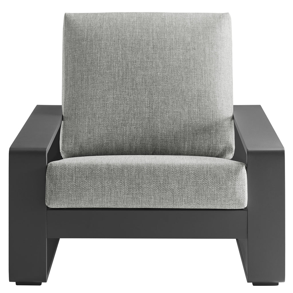 Lirienne Outdoor Patio Aluminum Armchair - Light Gray Gray