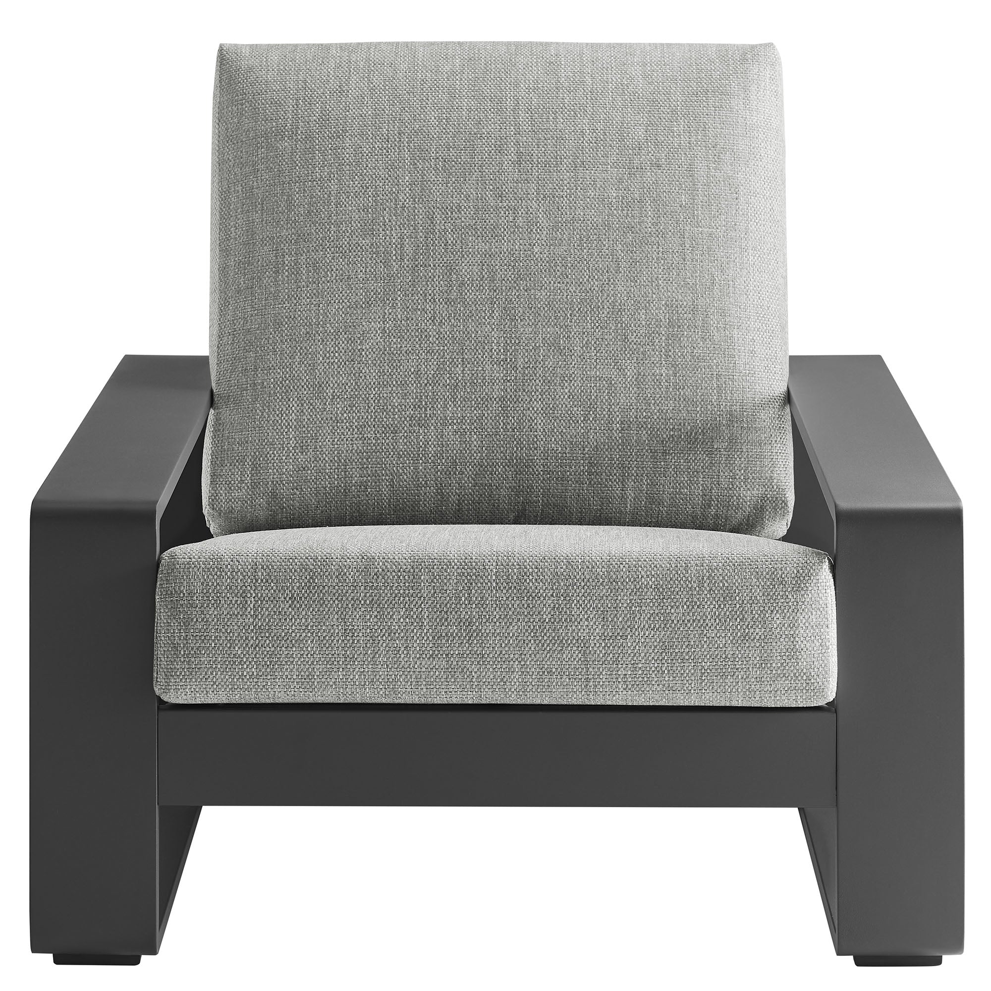 Lirienne Outdoor Patio Aluminum Armchair - Light Gray Gray