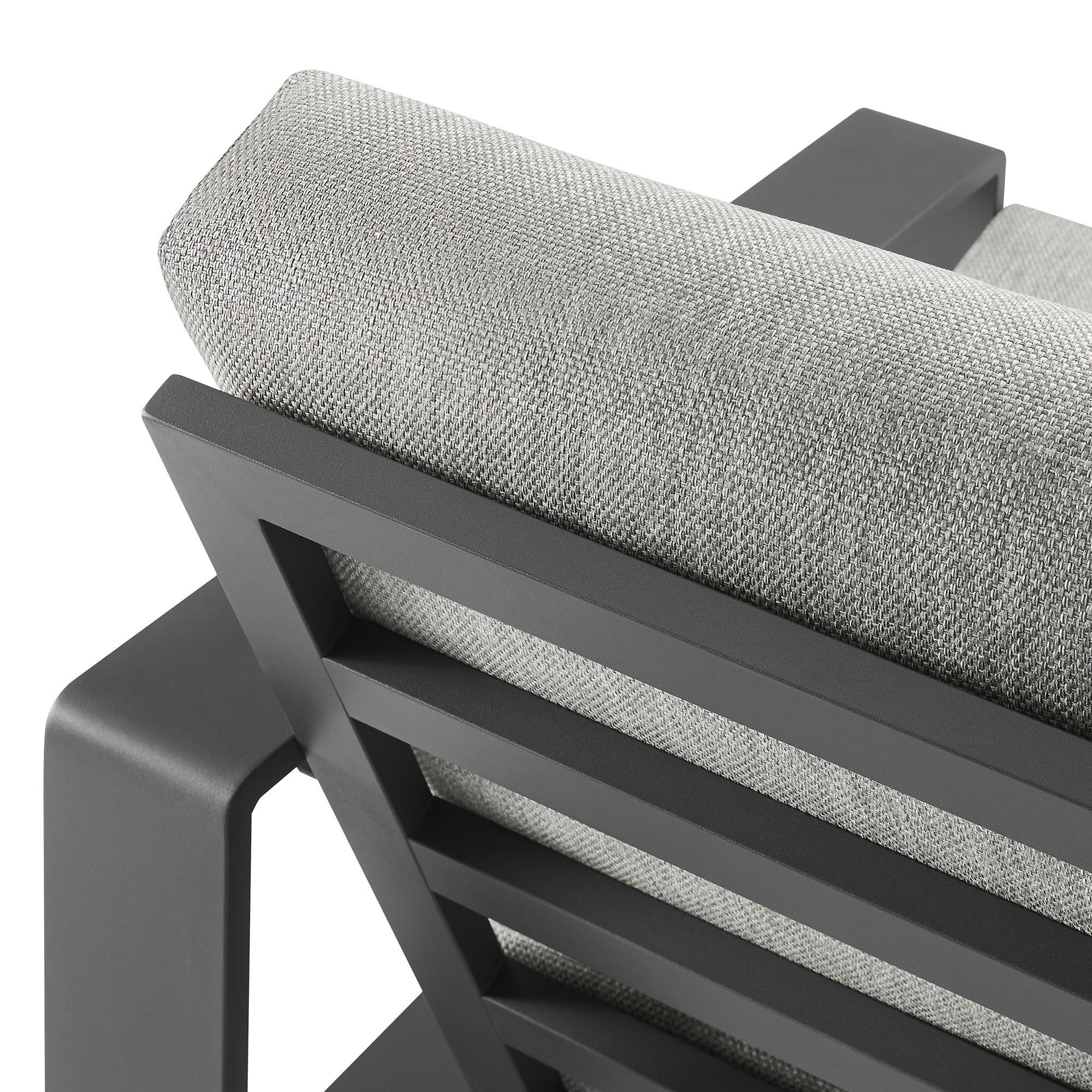 Lirienne Outdoor Patio Aluminum Armchair - Light Gray Gray