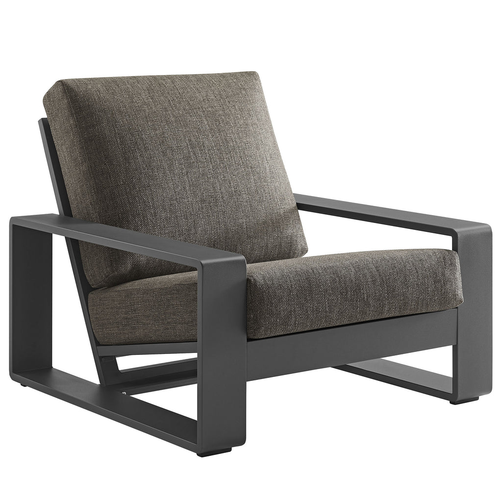 Lirienne Outdoor Patio Aluminum Armchair - Smoke