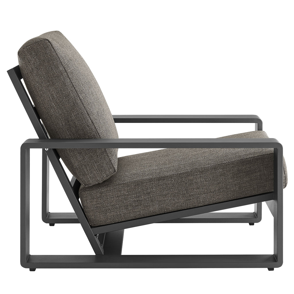 Lirienne Outdoor Patio Aluminum Armchair - Smoke
