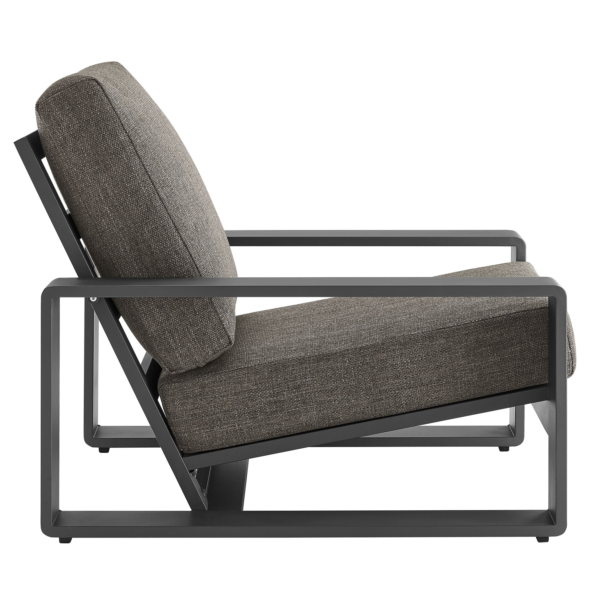 Lirienne Outdoor Patio Aluminum Armchair - Smoke