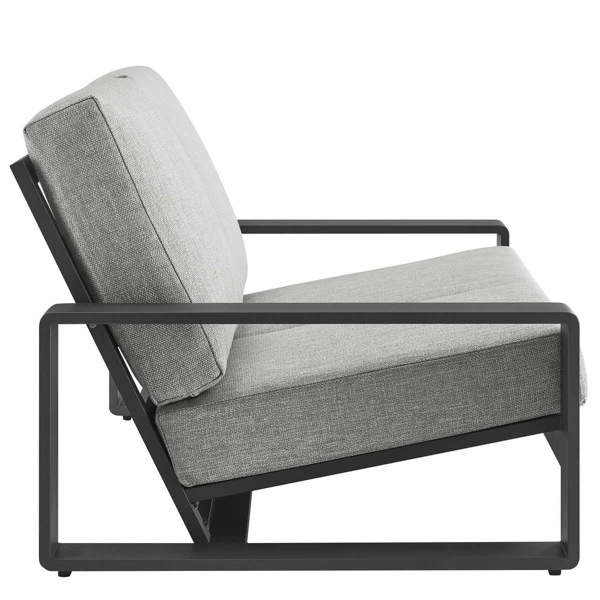 Lirienne Outdoor Patio Aluminum Loveseat - Light Gray Gray