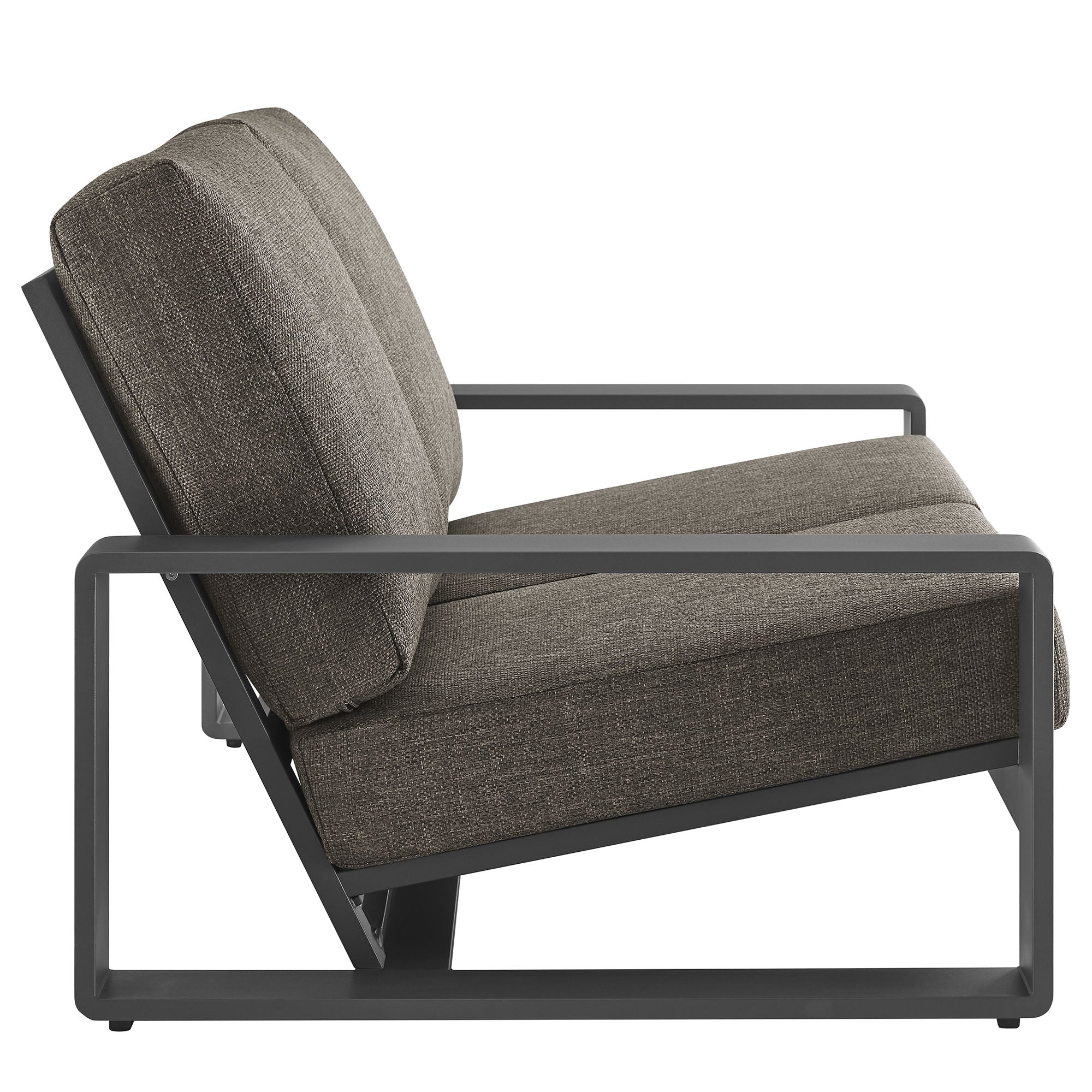 Lirienne Outdoor Patio Aluminum Loveseat - Smoke Gray