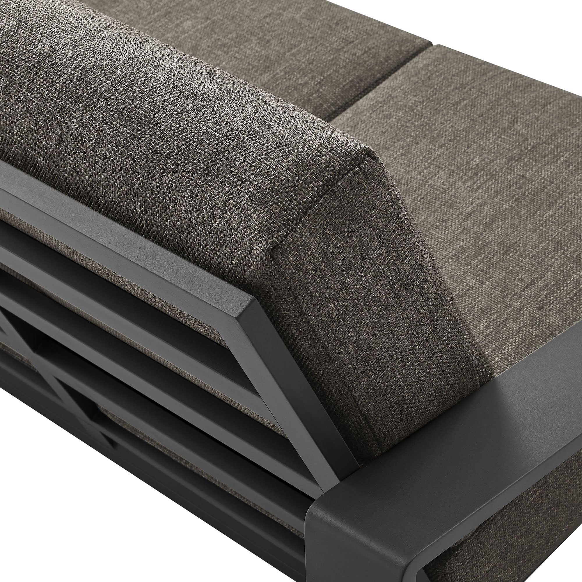 Lirienne Outdoor Patio Aluminum Loveseat - Smoke Gray
