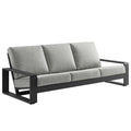 Lirienne Outdoor Patio Aluminum Sofa - Light Gray Gray