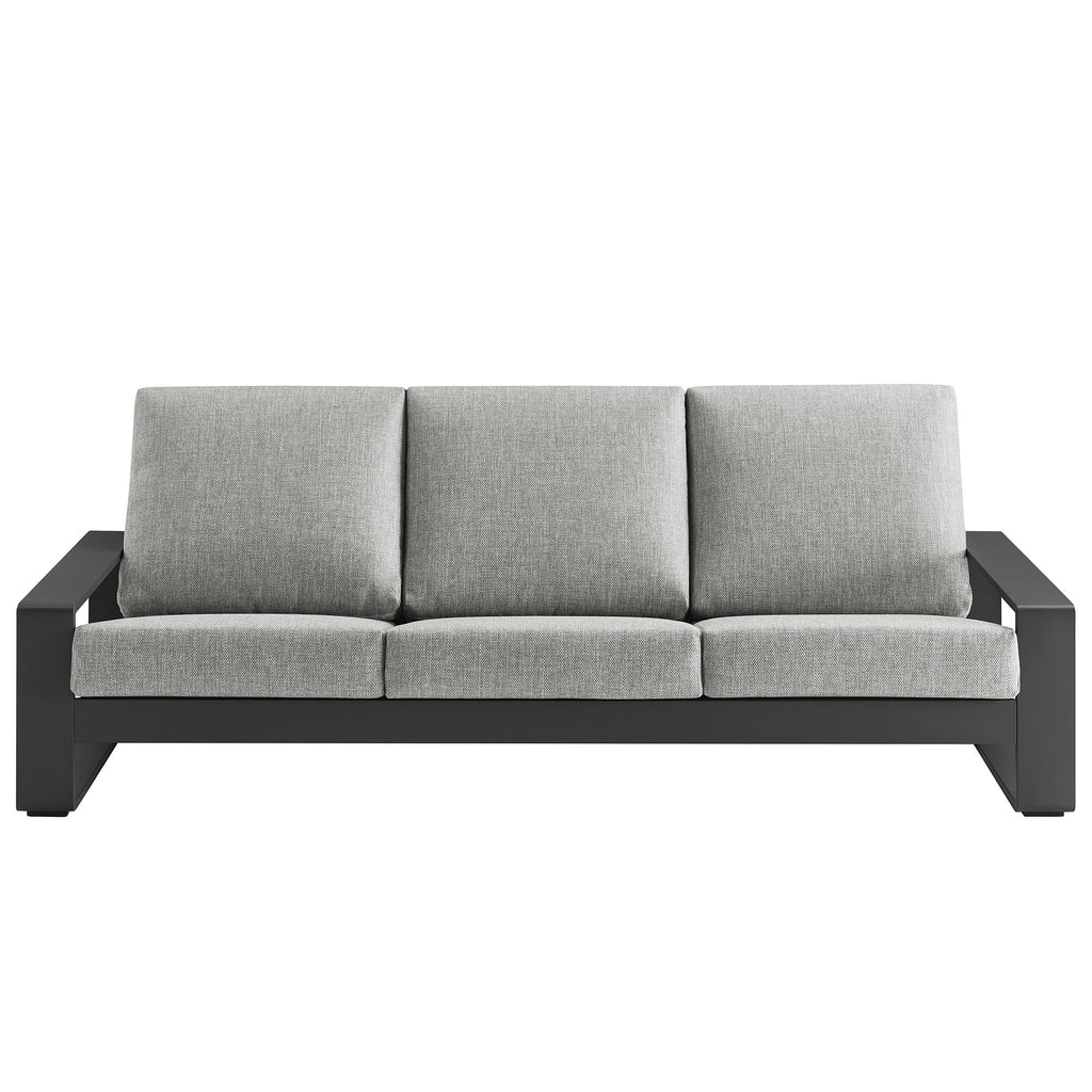 Lirienne Outdoor Patio Aluminum Sofa - Light Gray Gray