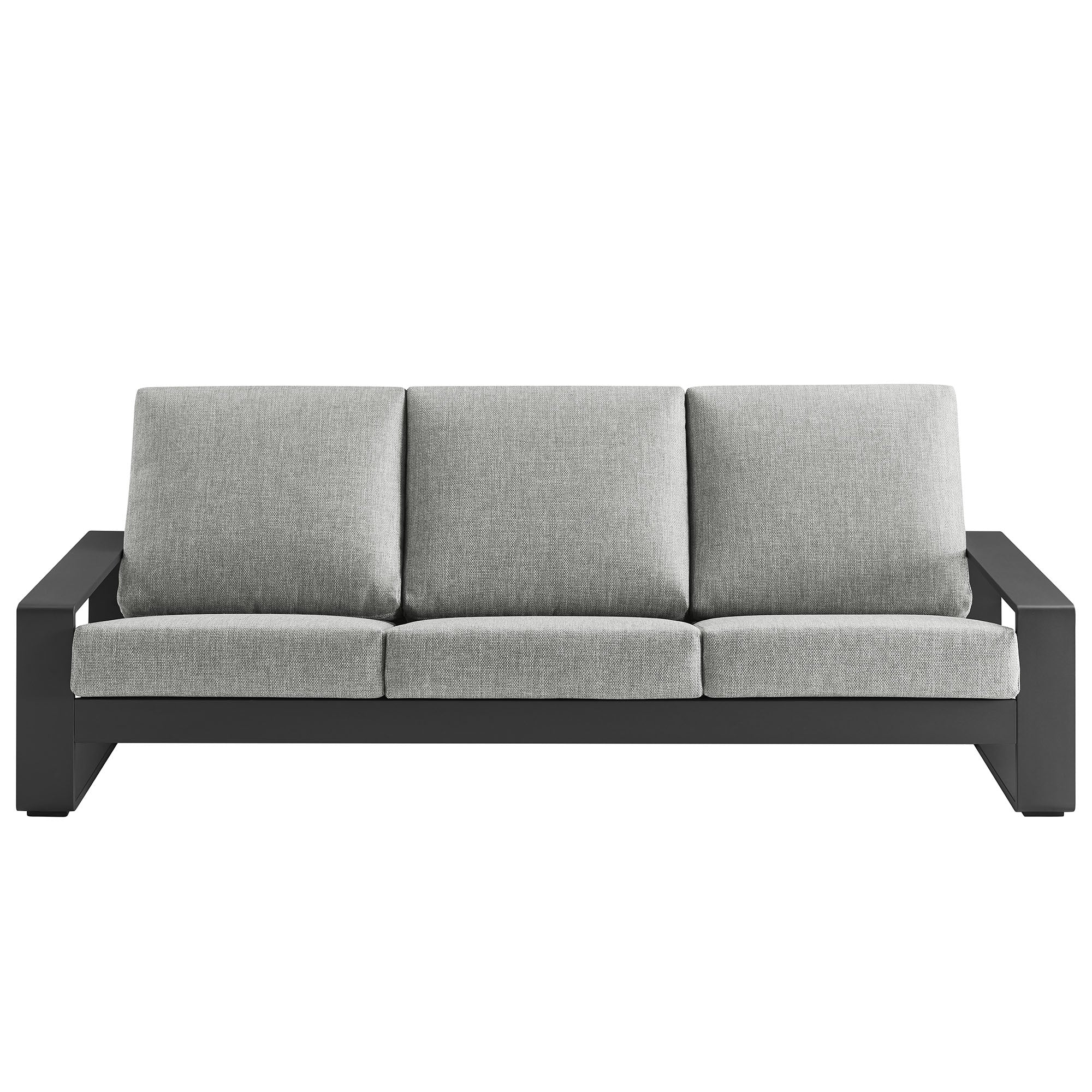 Lirienne Outdoor Patio Aluminum Sofa - Light Gray Gray
