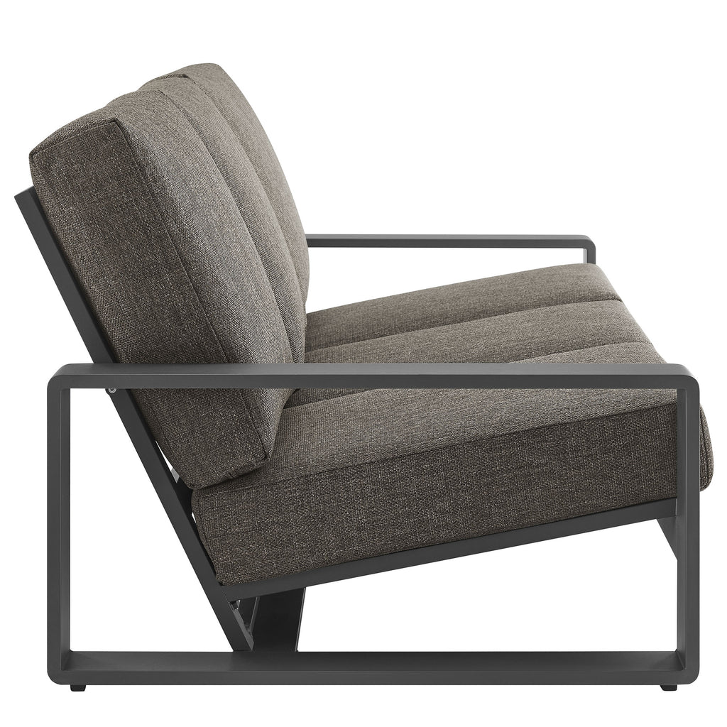 Lirienne 2-Piece Outdoor Patio Aluminum Furniture Set - Smoke