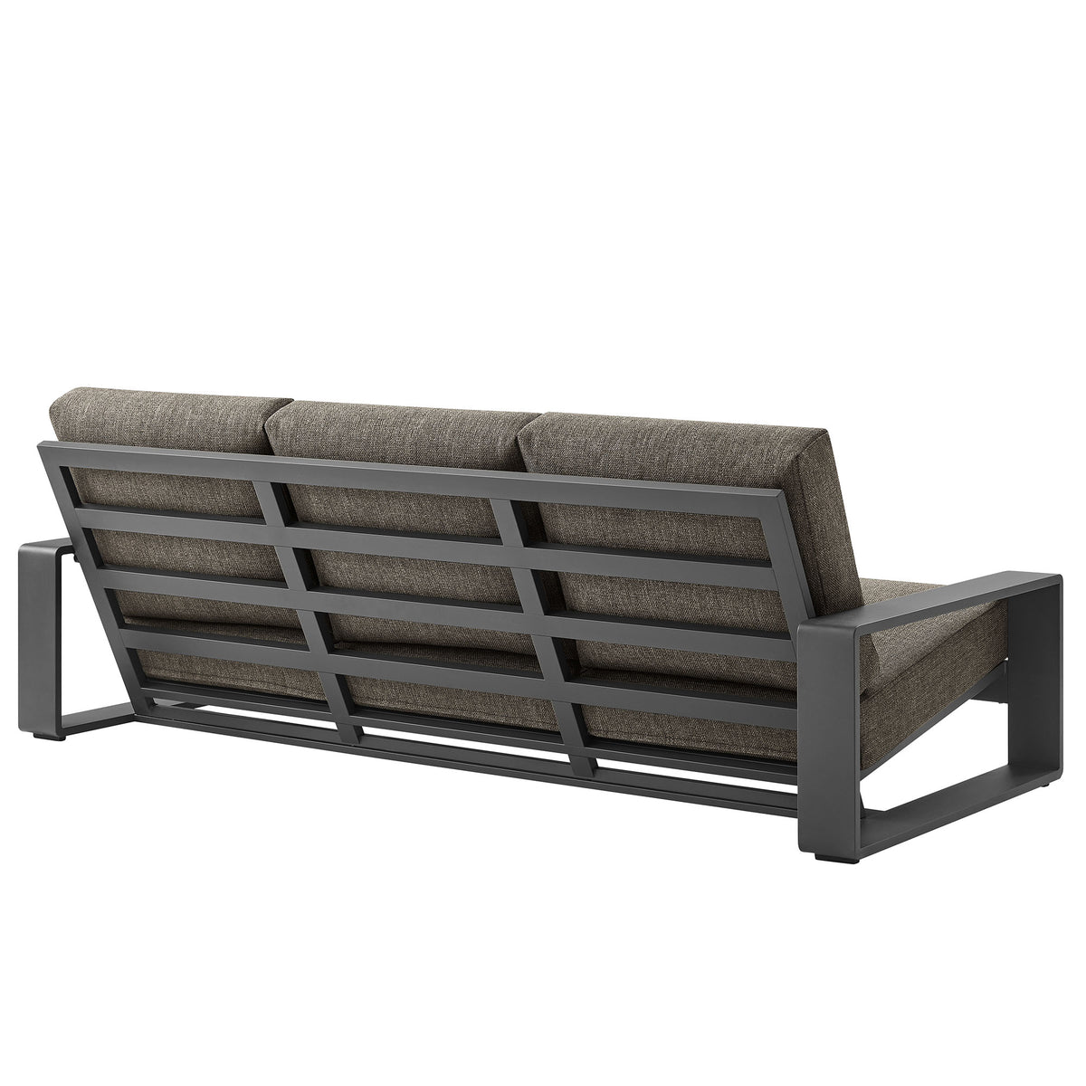 Lirienne Outdoor Patio Aluminum Sofa - Smoke Gray
