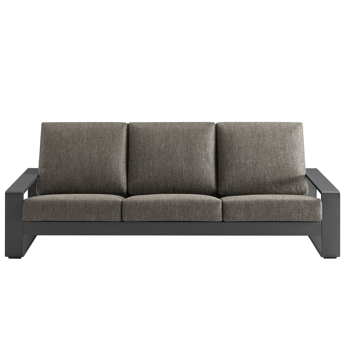 Lirienne Outdoor Patio Aluminum Sofa - Smoke Gray