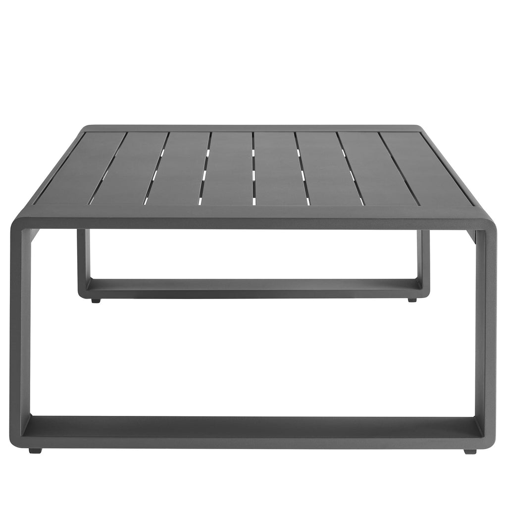 Lirienne Outdoor Patio Aluminum Coffee Table - Gray