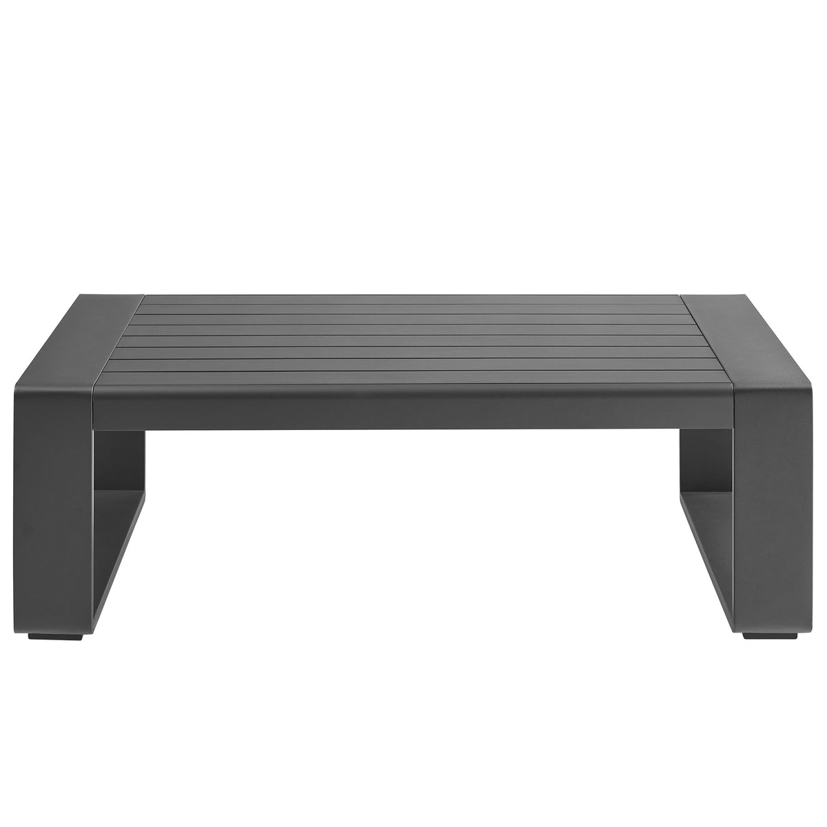 Lirienne Outdoor Patio Aluminum Coffee Table - Gray