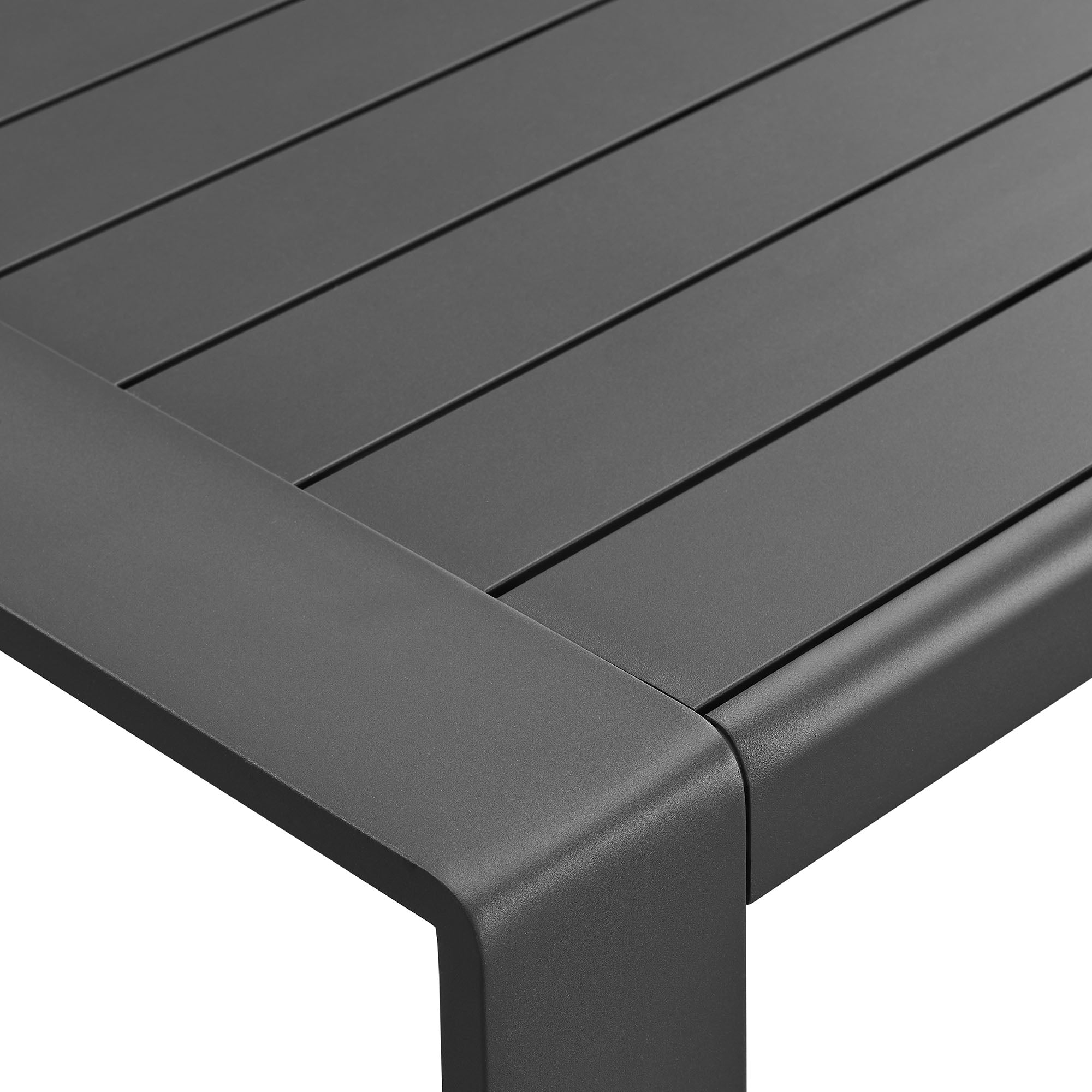 Lirienne Outdoor Patio Aluminum Coffee Table - Gray