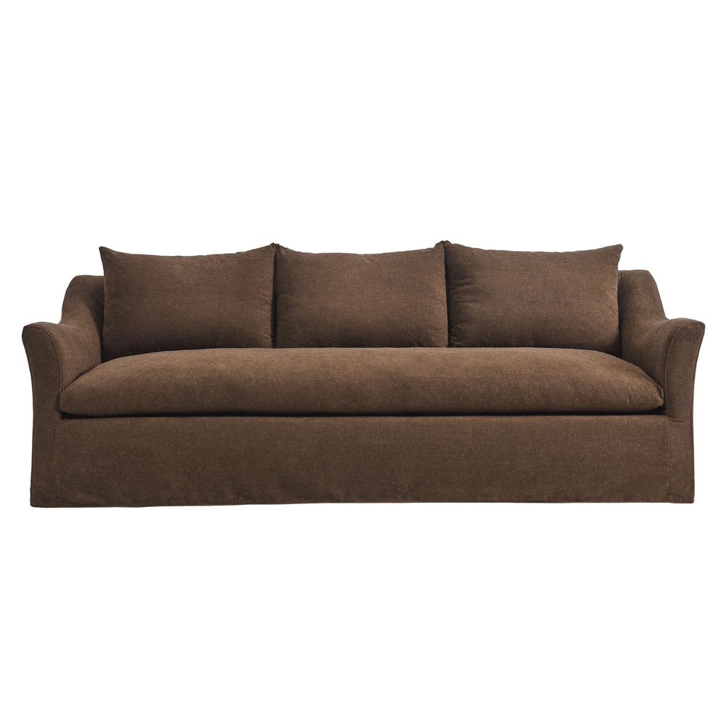 Somerset 92" Linen Blend Slipcovered Sofa - Cocoa