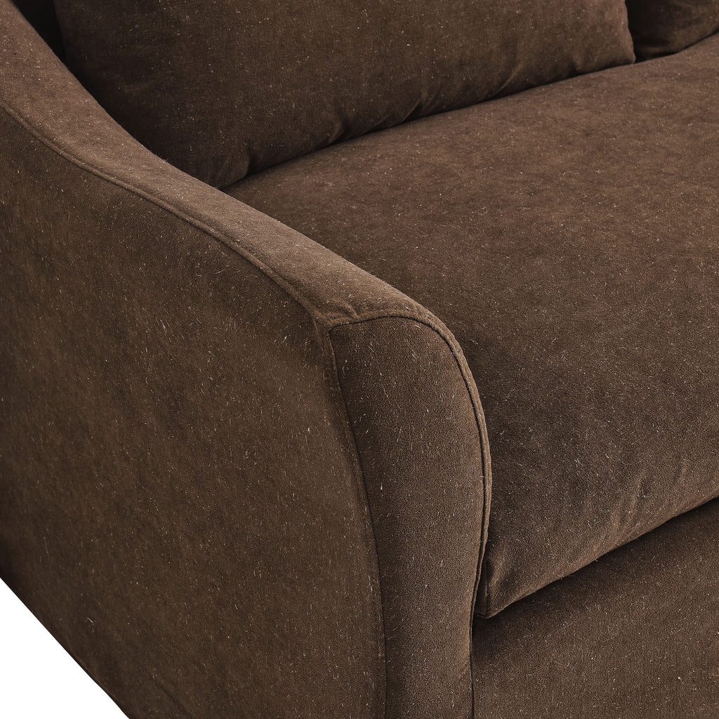 Somerset 92" Linen Blend Slipcovered Sofa - Cocoa