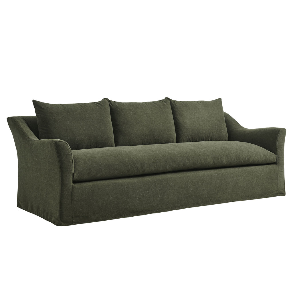 Somerset 92" Linen Blend Slipcovered Sofa - Sage