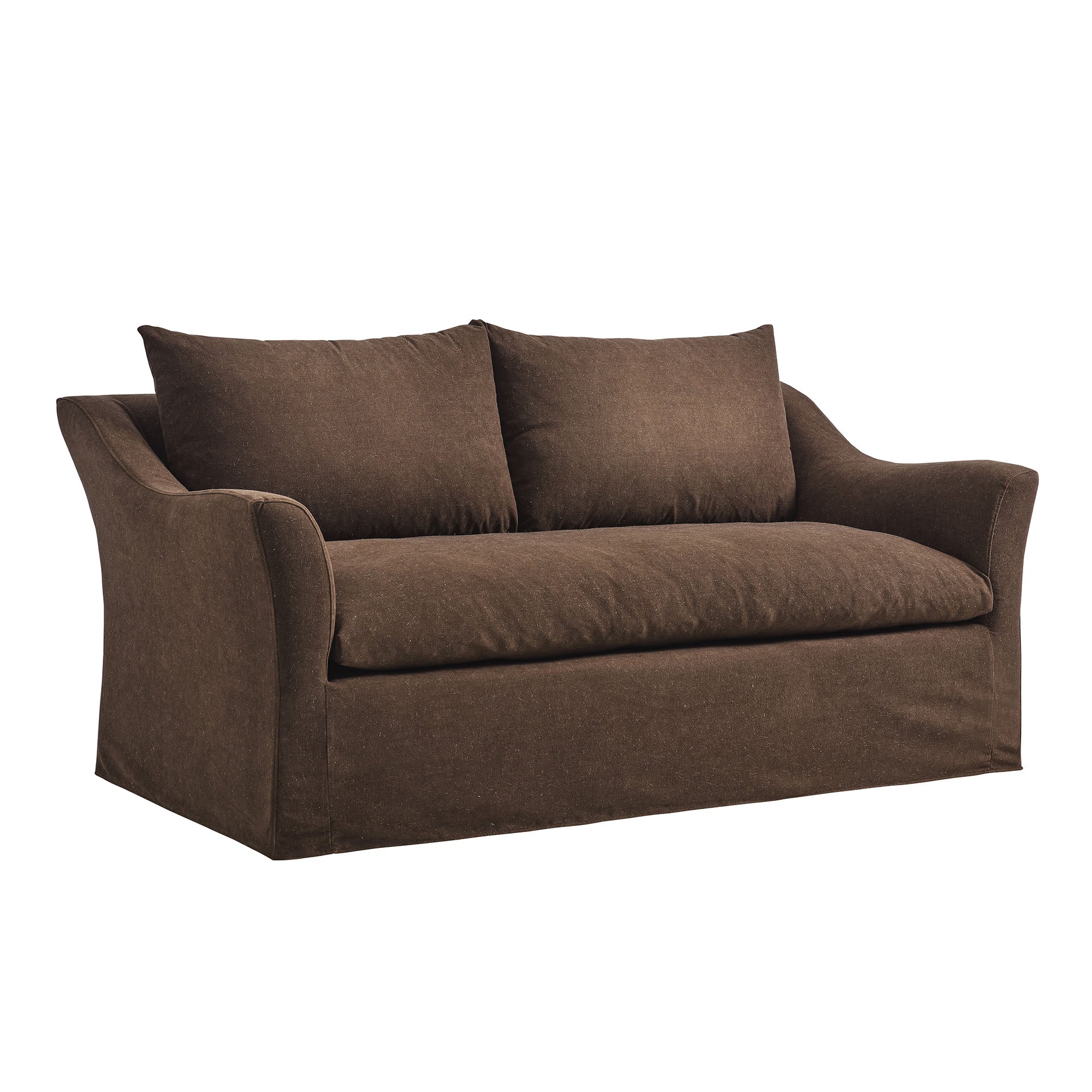 Somerset 70" Linen Blend Slipcovered Loveseat - Cocoa