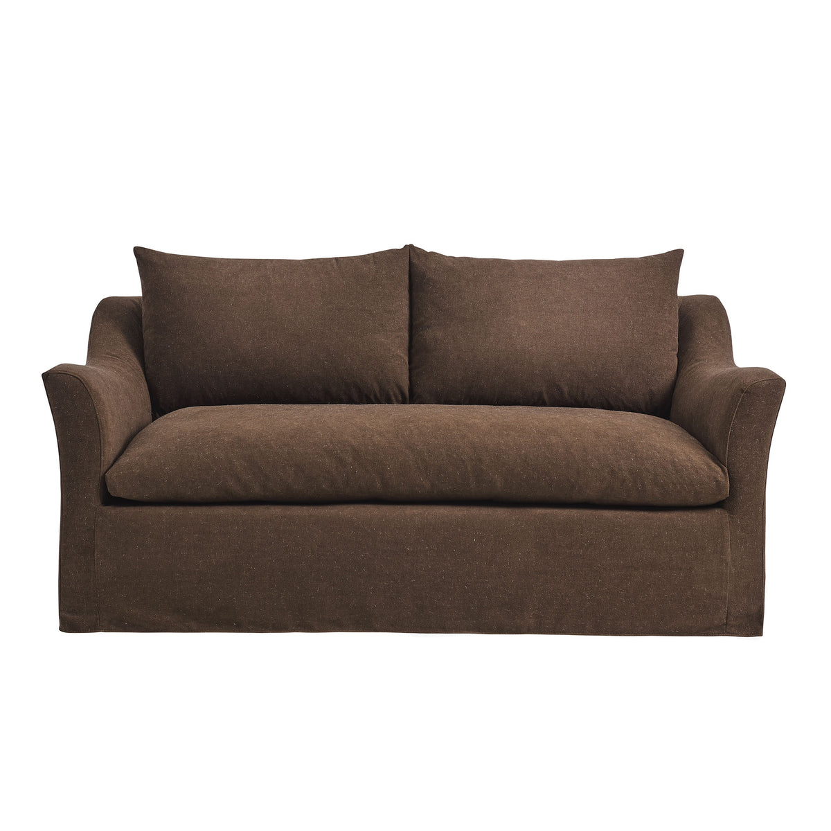 Somerset 70" Linen Blend Slipcovered Loveseat - Cocoa
