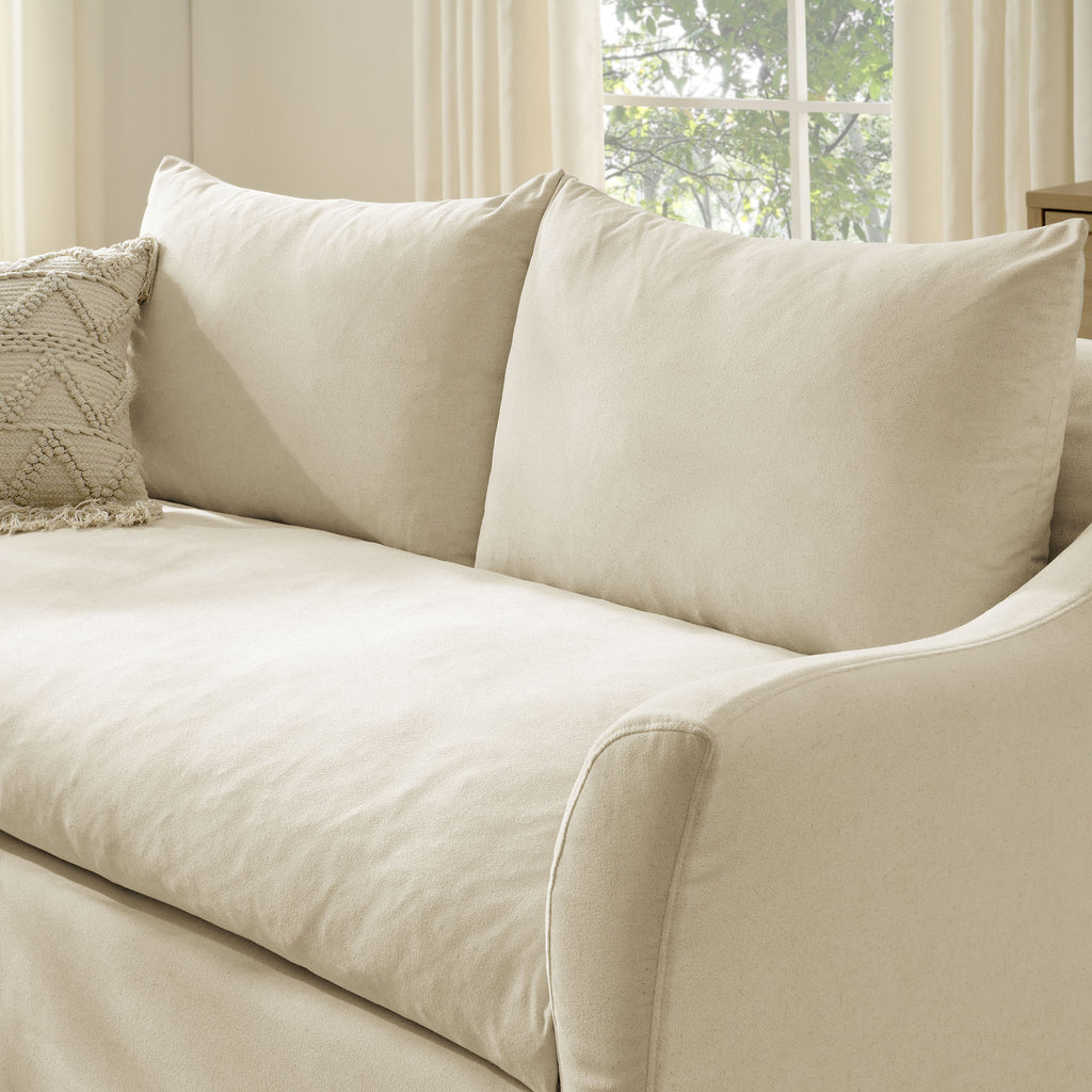 Somerset 70" Linen Blend Slipcovered Loveseat
