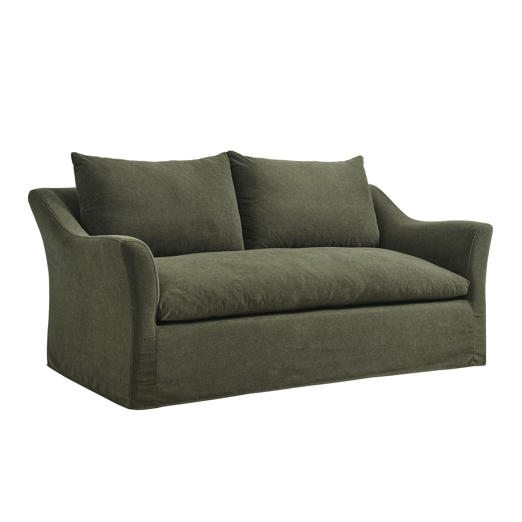 Somerset 70" Linen Blend Slipcovered Loveseat - Sage